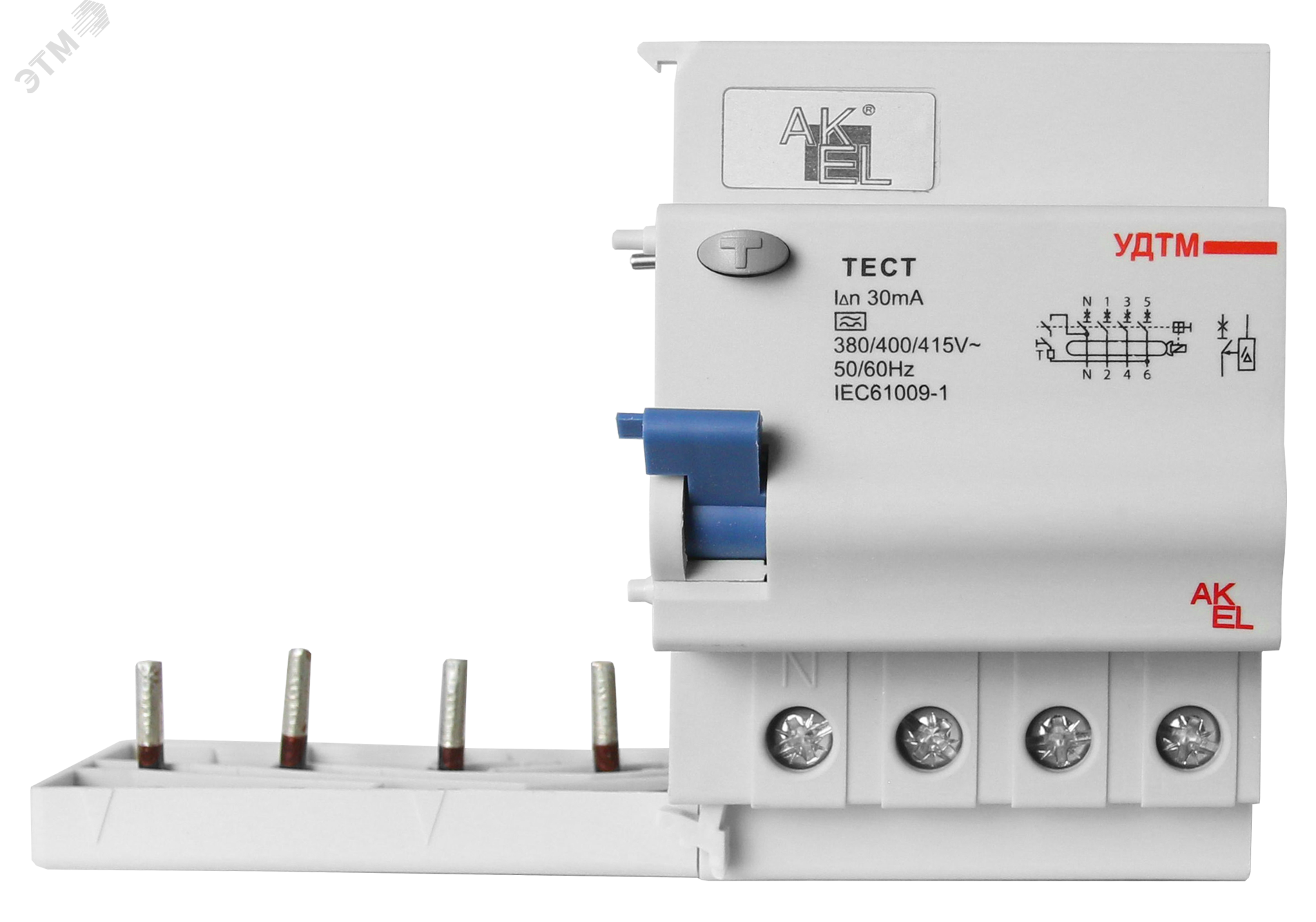 Изображение товара Устройство дифференциального тока АКСОЛ 3P+N 300мА ТипA для промышленной защиты