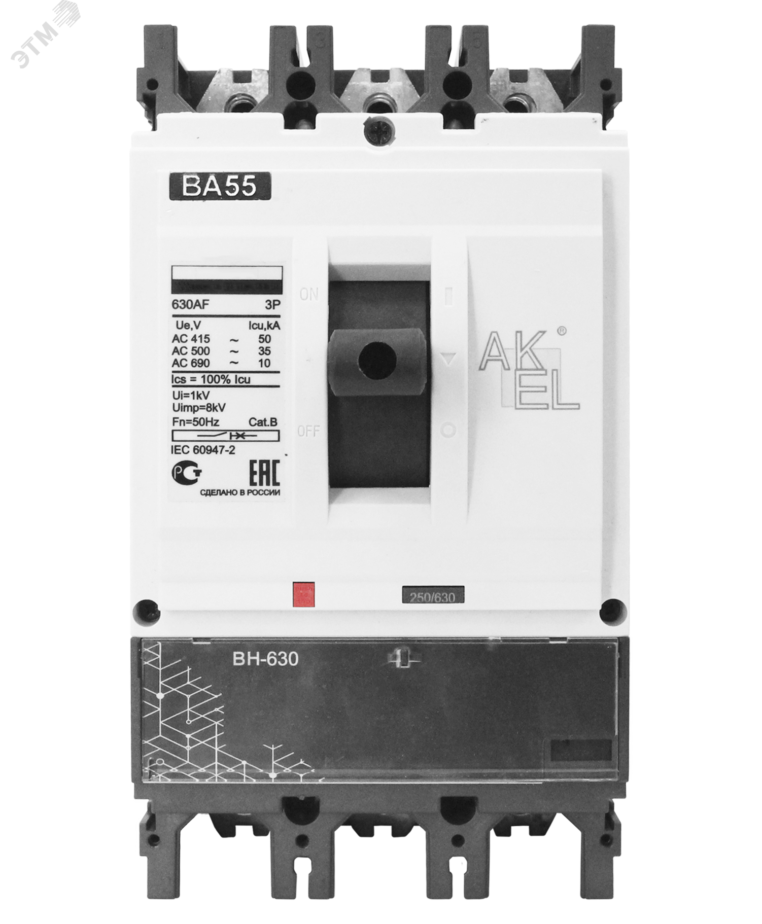 Изображение товара Выключатель ВА55-50 603ВН630-С-PRO 3P/630A/690V/50кА