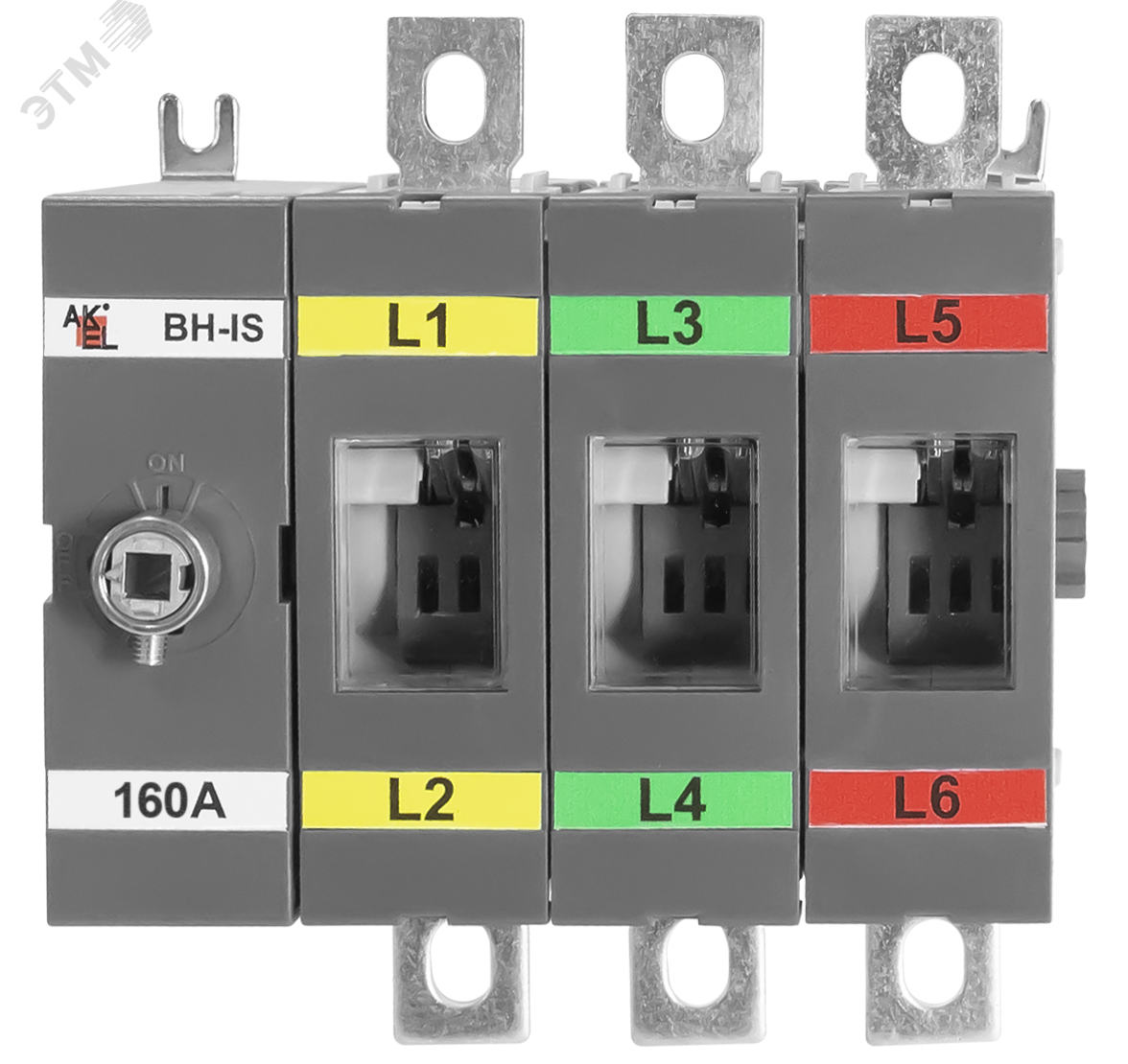 Изображение товара Выключатель нагрузки ВН-IS-D3P-160A-В 3P/160A/750В с прозрачным окном АКЭЛ