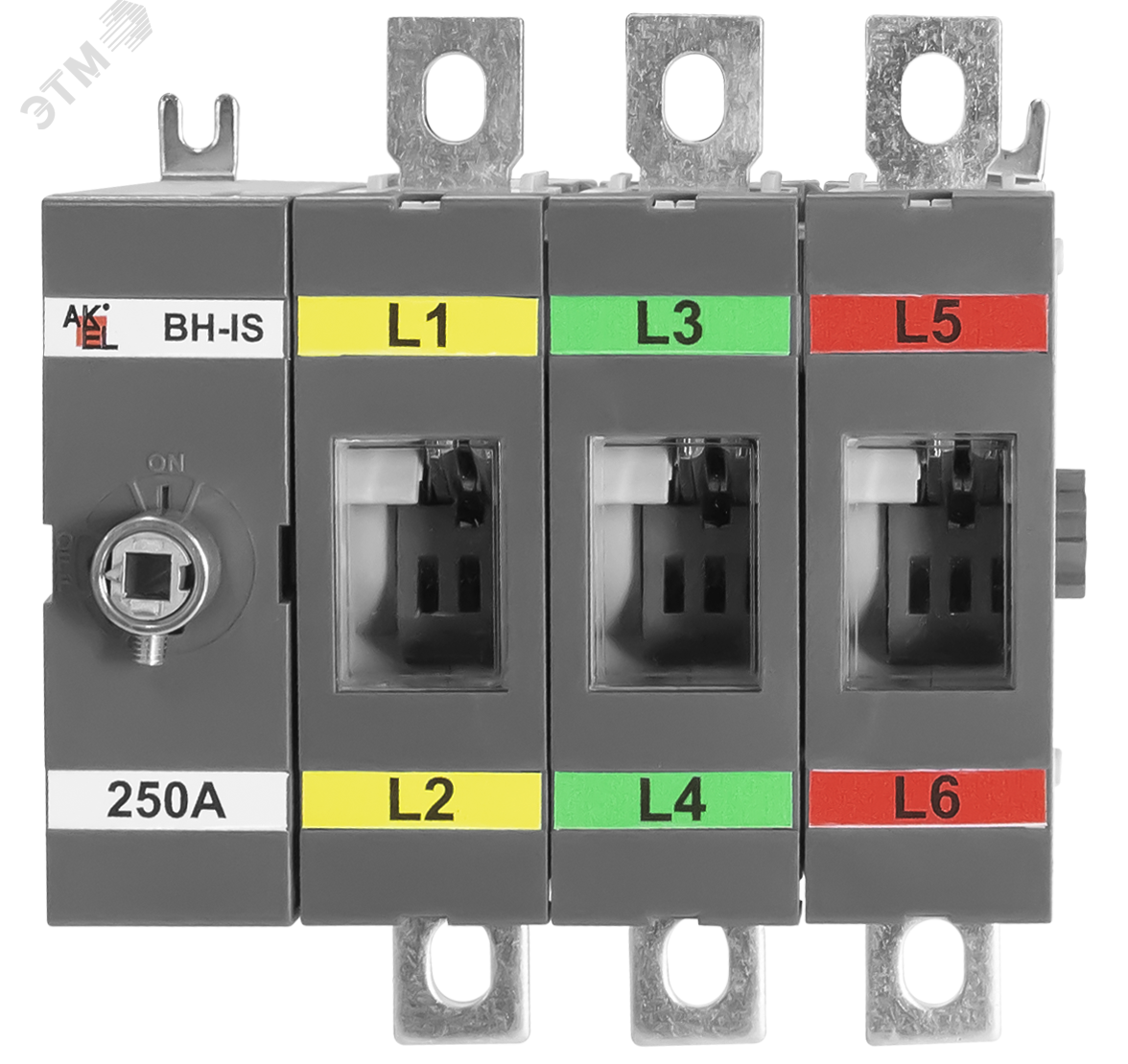 Изображение товара Выключатель нагрузки ВН-IS-D3P-250A-В 3P 250А 1000В без ручки управления