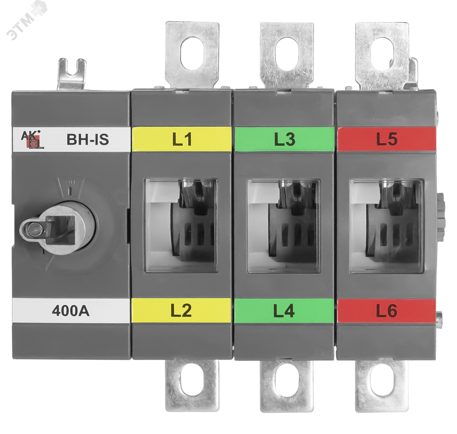 Изображение товара Выключатель нагрузки ВН-IS-D3P-400A-В 3P/400A/1000В без ручки управления