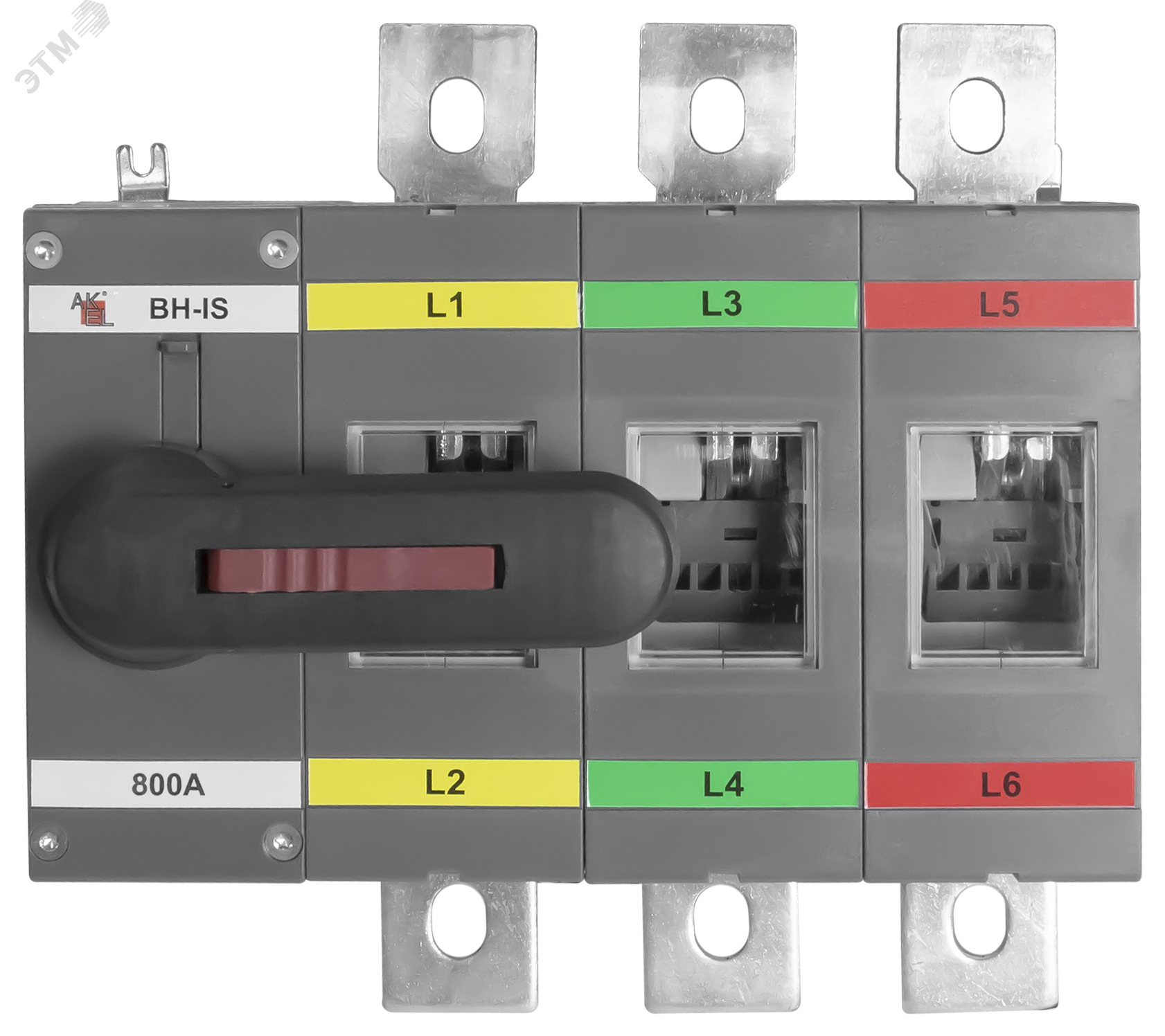 Изображение товара Выключатель нагрузки ВН-IS-D3P-800A-С 3P с передней рукояткой 800A 1000В
