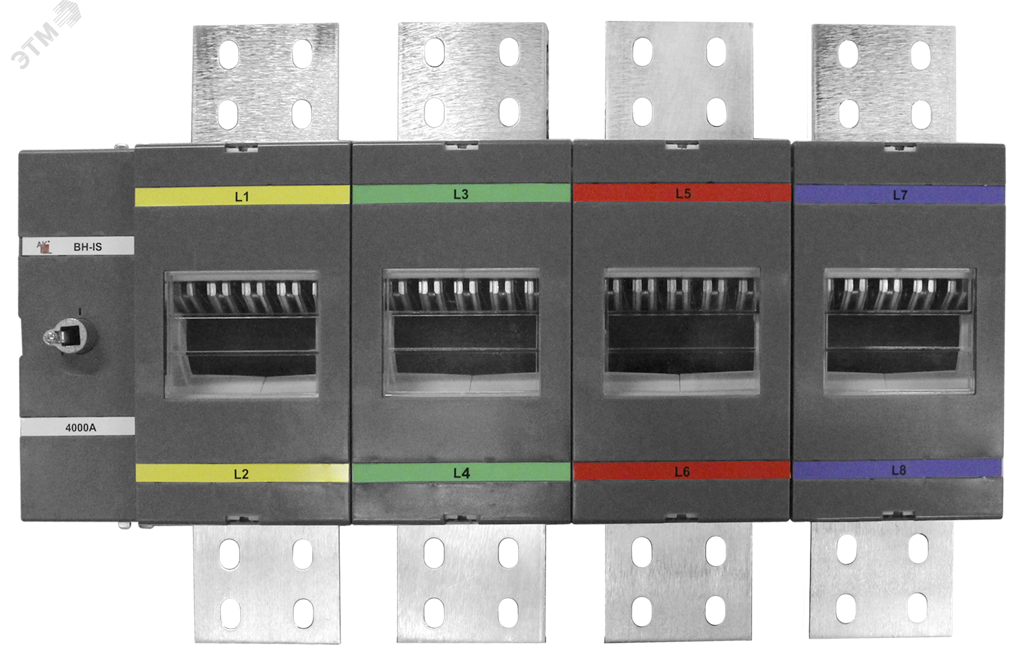 Изображение товара Выключатель нагрузки с видимым разрывом ВН-IS-D4P-4000A-В 4P/4000A/1000В/Без ручки управления и переходника (шт)