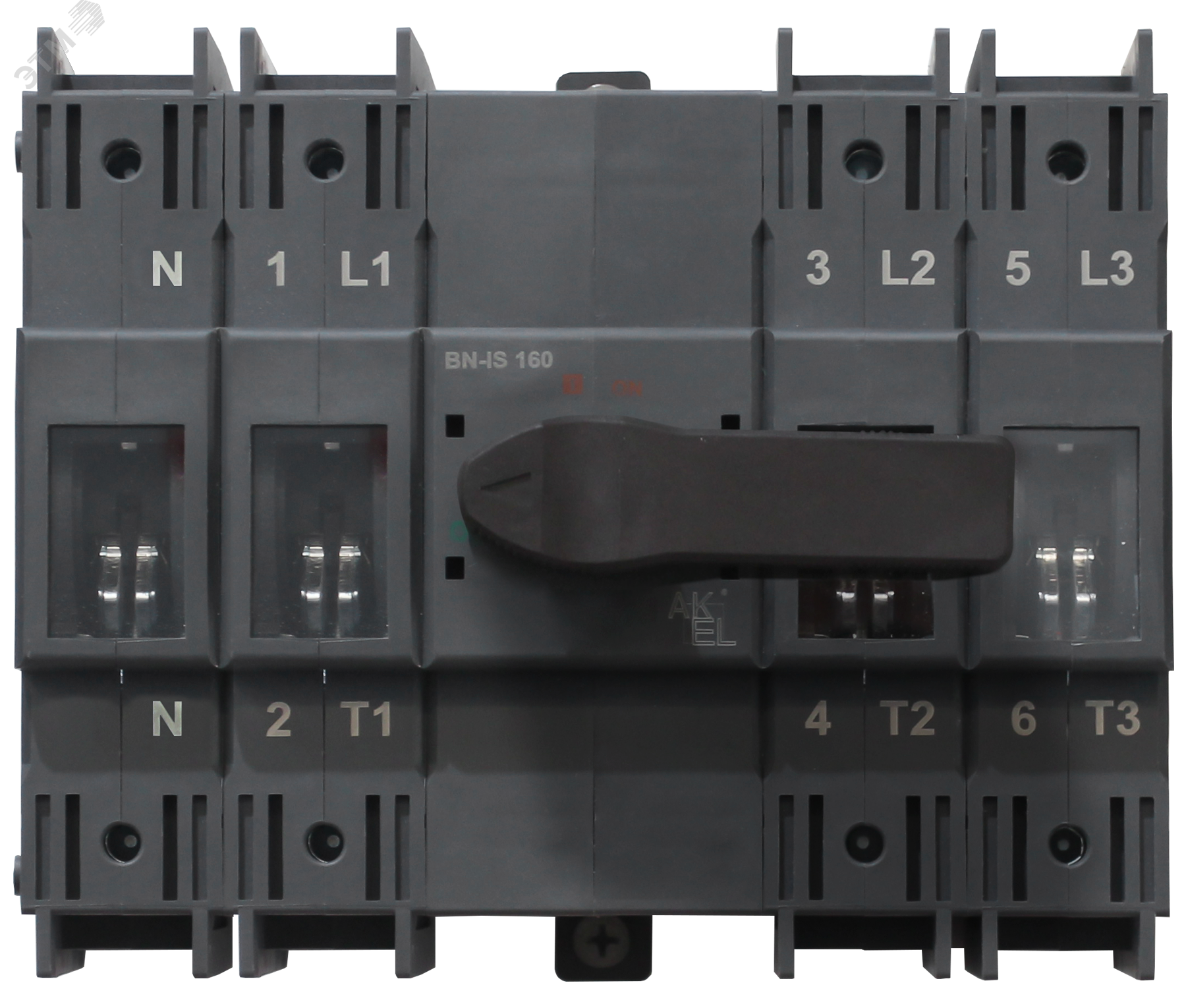 Изображение товара Выключатель нагрузки ВН-ИС-DC-3P+N 160А 750В с разрывом и рукояткой