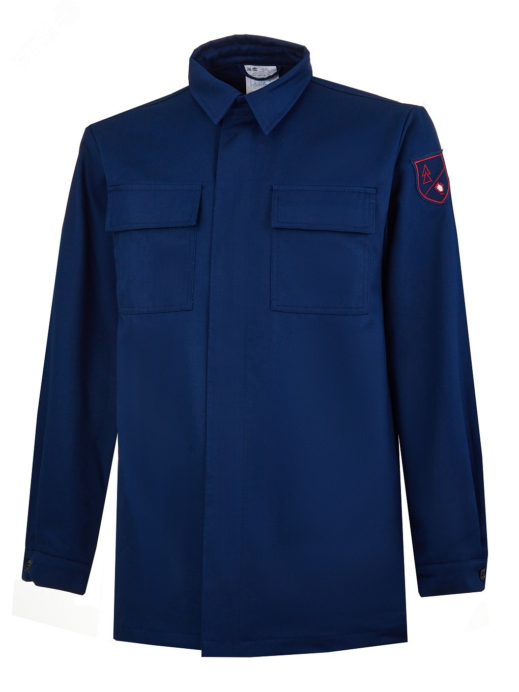 Изображение товара Куртка-рубашка мужская термостойкая для защиты от термических рисков электрической дуги Энергия, тип Р-3, 35,2 кал/см2, р.112-116/182-188 (шт)