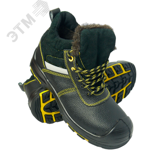 Изображение товара Ботинки кожаные утеплённые шерстином поликарбонатный подносок, кевларовая стелька, ПУ/нитрил, СТБ\ПП\КС\ШМ\020, р. 40 (пар)