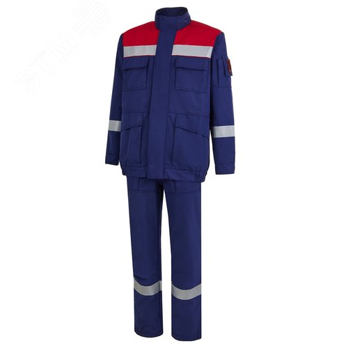 Изображение товара Костюм летний мужской термостойкий для защиты от термических рисков электрической дуги Энергия Арамид, тип АЛ-3 (куртка, брюки), 21,2 кал/см2, р.112-116/182-188 (шт)