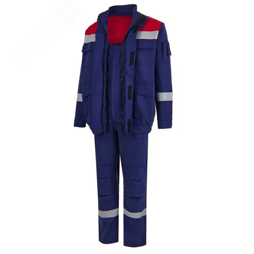 Изображение товара Костюм летний термостойкий мужской для защиты от термических рисков электрической дуги Энергия Арамид, тип АЛ-2 (куртка, п/к), 20,5 кал/см2, р. 88-92/182-188 (шт)