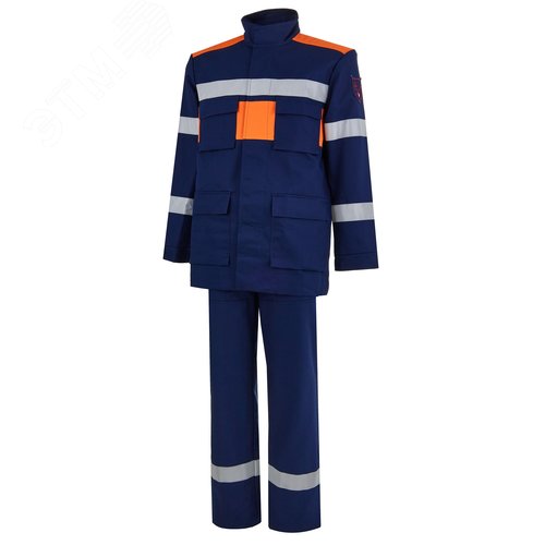 Изображение товара Костюм летний термостойкий мужской для защиты от термических рисков электрической дуги Энергия, тип Б (куртка, брюки), 35,2 кал/см2, р. 96-100/170-176 (шт)