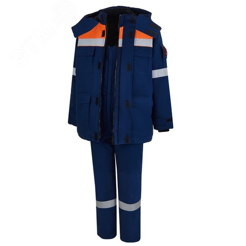 Изображение товара Костюм зимний термостойкий мужской для защиты от термических рисков электрической дуги Энергия (куртка,п/к), 91,4 кал/см2, р. 112-116/170-176 (шт)