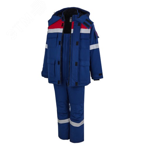 Изображение товара Костюм зимний термостойкий мужской для защиты от термических рисков электрической дуги Энергия Арамид, тип АЗ-27 (куртка,п/к) 82,1 кал/см2, р.112-116/170-176 (шт)