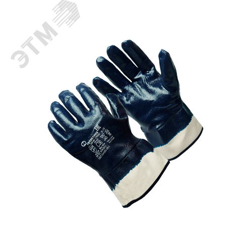 Изображение товара Перчатки хлопковые с нитриловым покрытием СТРОНГ крага, полное покрытие, р. 9 (пар)