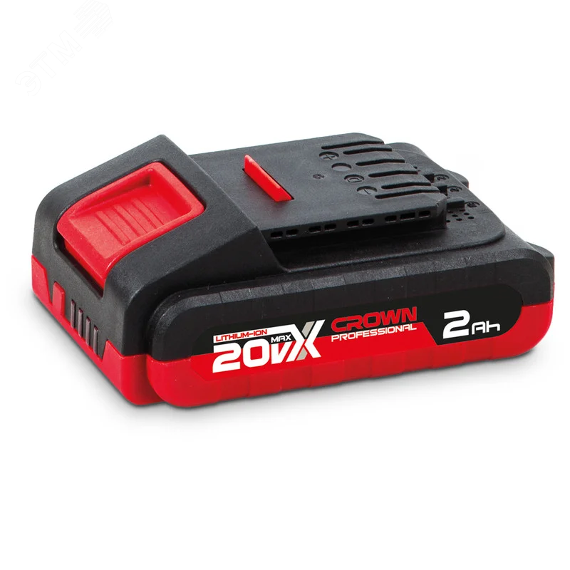 Изображение товара Аккумулятор CROWN 20В 2Ач Li-Ion с индикатором и системой охлаждения