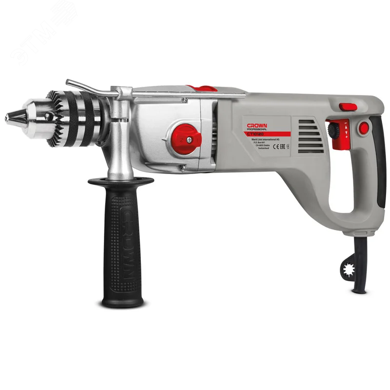 Изображение товара Дрель ударная CROWN CT10120 мощность 1200 Вт с регулятором скорости