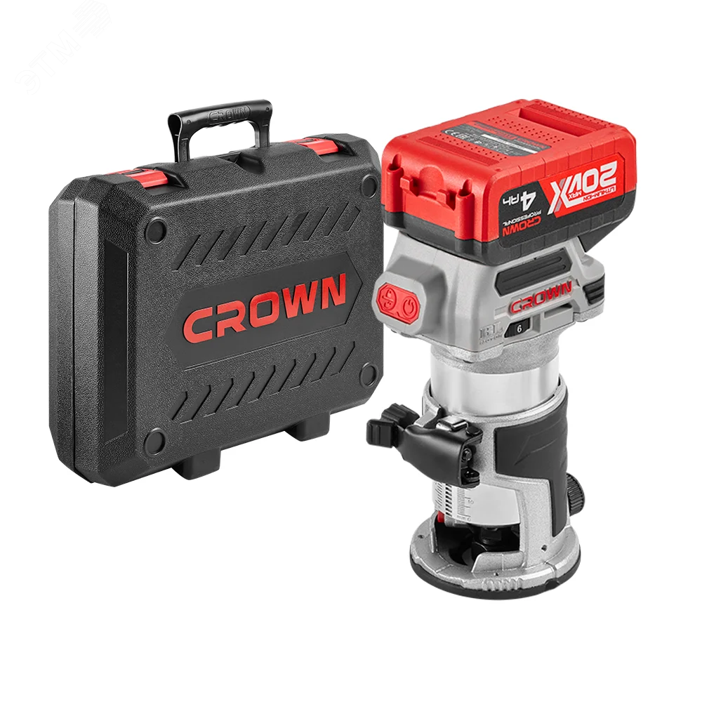 Изображение товара Аккумуляторный кромочный фрезер Crown CT26010HX-4 BMC профессиональный