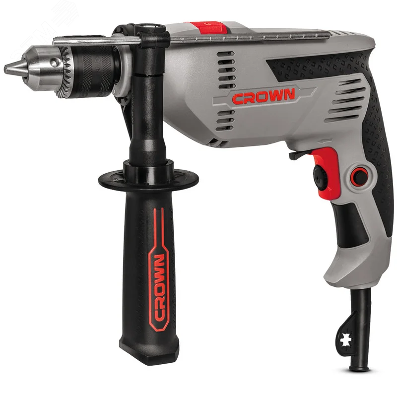 Изображение товара Ударная дрель CROWN CT10128 600 Вт патрон 1,5-13 мм реверс регулировка
