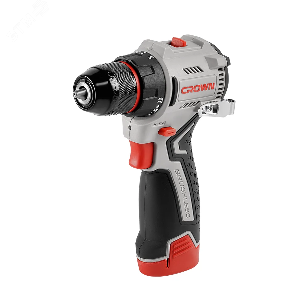 Изображение товара Аккумуляторная дрель-шуруповерт Crown CT21129HMX-2 BMC ультракомпактная