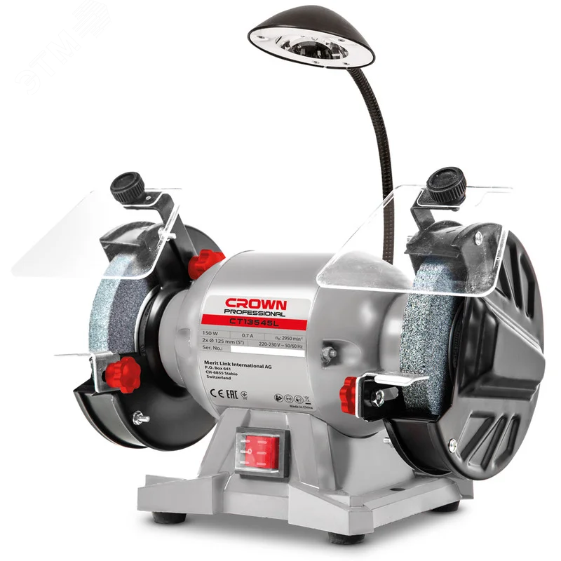 Изображение товара Точильный станок CROWN CT13545L для заточки и шлифовки инструментов