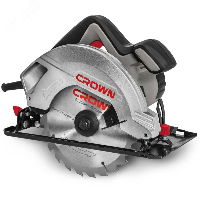 Изображение товара Пила дисковая Crown CT15187-165 для дерева с регулировкой угла и глубины