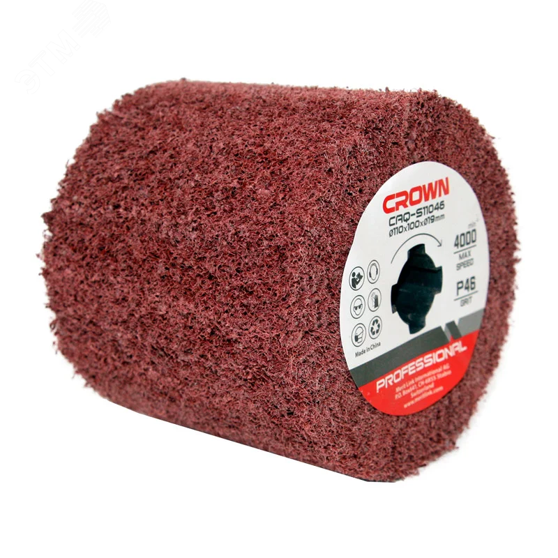 Изображение товара Щетка абразивная 110 мм Р46 Crown CAQ-S11046 для шлифовальных машин
