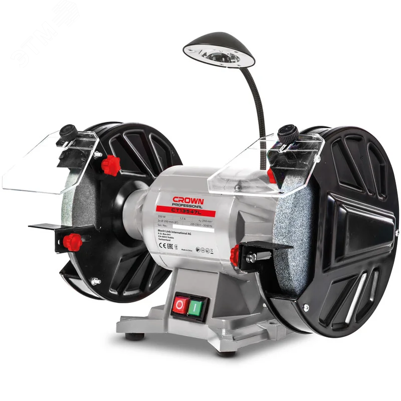 Изображение товара Точильный станок CROWN CT13547L для инструментов и деталей 350 Вт 200 мм