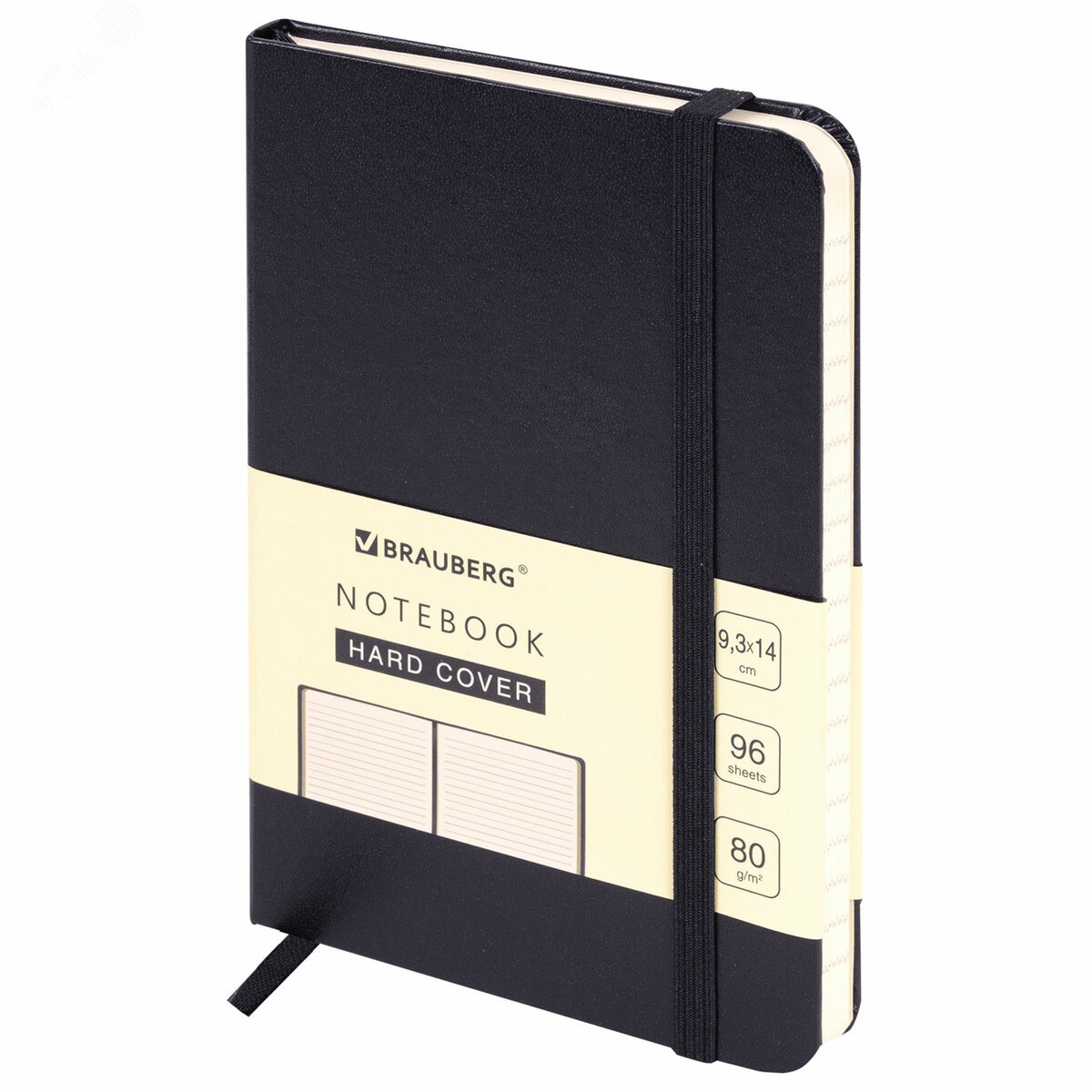 Изображение товара Блокнот МАЛЫЙ ФОРМАТ 93х140мм А6, BRAUBERG ULTRA, балакрон, 80г/м2, 96л, линия, черный, 113056 (шт)