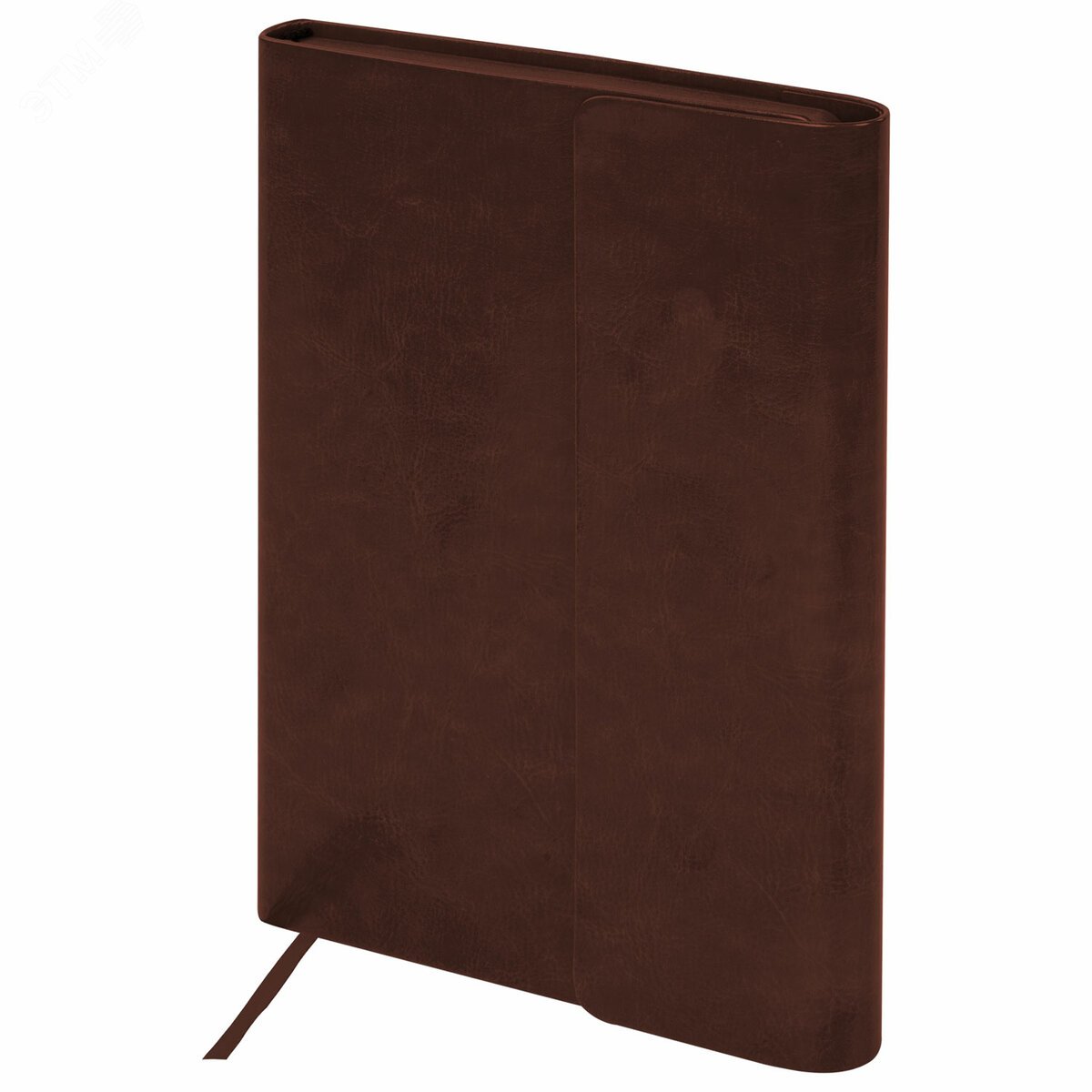 Изображение товара Ежедневник с магнитным клапаном недатированный под кожу А5 коричневый, BRAUBERG Magnetic X, 113280 (шт)