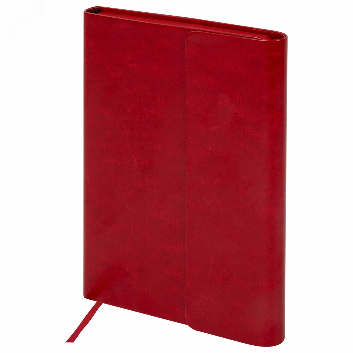 Изображение товара Ежедневник с магнитным клапаном недатированный под кожу А5 красный, BRAUBERG Magnetic X, 113281 (шт)