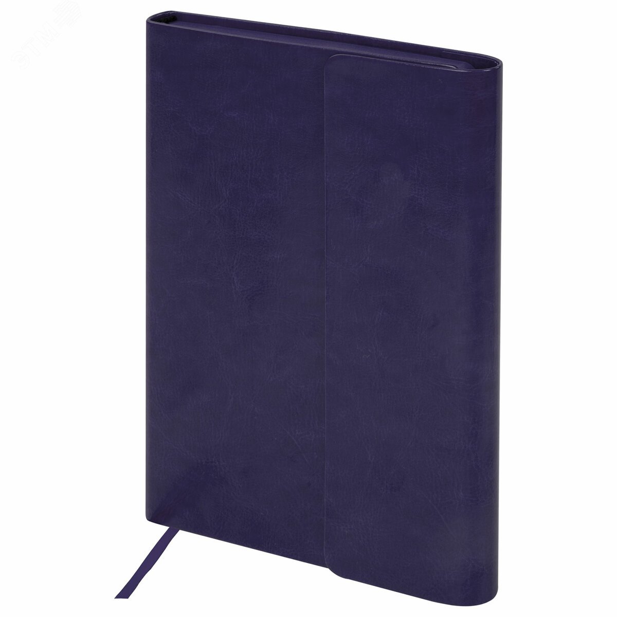 Изображение товара Ежедневник с магнитным клапаном недатированный под кожу А5 фиолетовый, BRAUBERG Magnetic X, 113282 (шт)