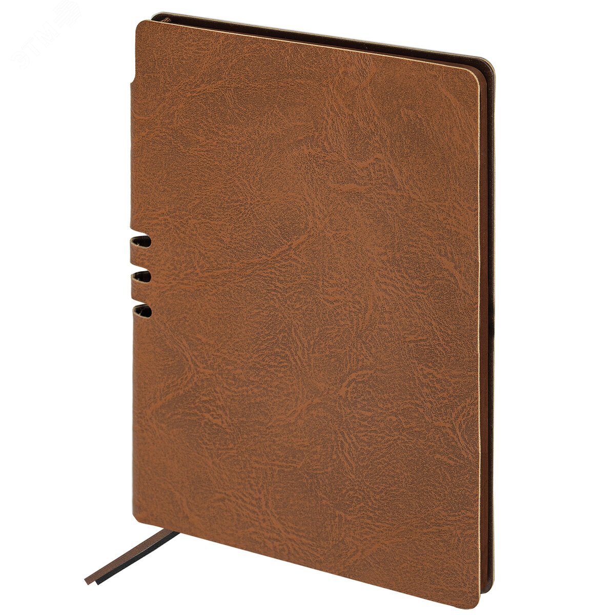 Изображение товара Блокнот А5 140х200мм BRAUBERG NEBRASKA под кожу, 80л, линия, коричневый, 113412 (шт)