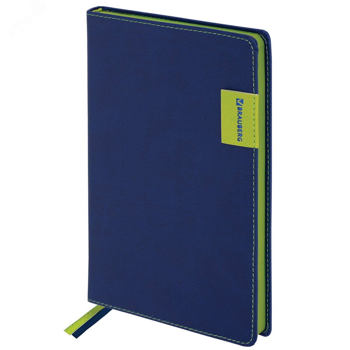 Изображение товара Ежедневник недатированный А5 138х213мм BRAUBERG AIM под кожу, 136л, темно-синий, 113423 (шт)