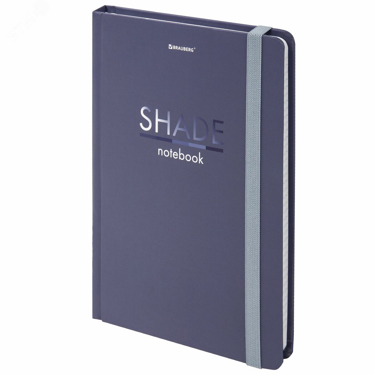 Изображение товара Блокнот BRAUBERG с резинкой в клетку 96л, А5, твердая обложка Shade