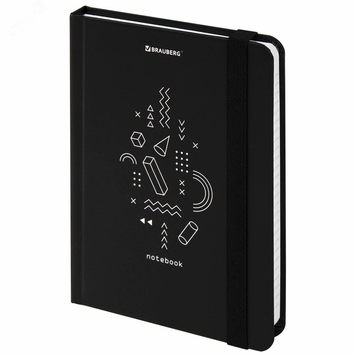 Изображение товара Блокнот с резинкой в клетку 96л, малый формат А6 109 х 148, твердая обложка, Elements (шт)