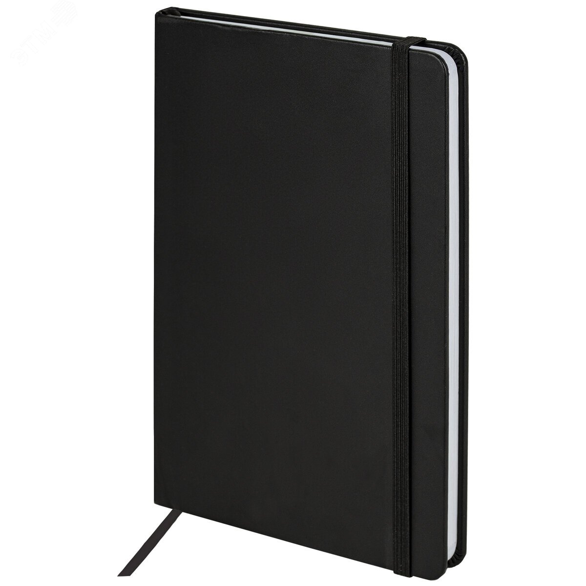 Изображение товара Блокнот А5 138 х 213мм Basic, под кожу, 80 л, клетка, черный (шт)