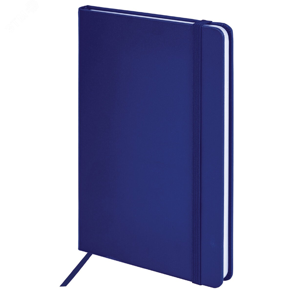 Изображение товара Блокнот А5 138 х 213мм Basic, под кожу, 80 л, клетка, синий (шт)