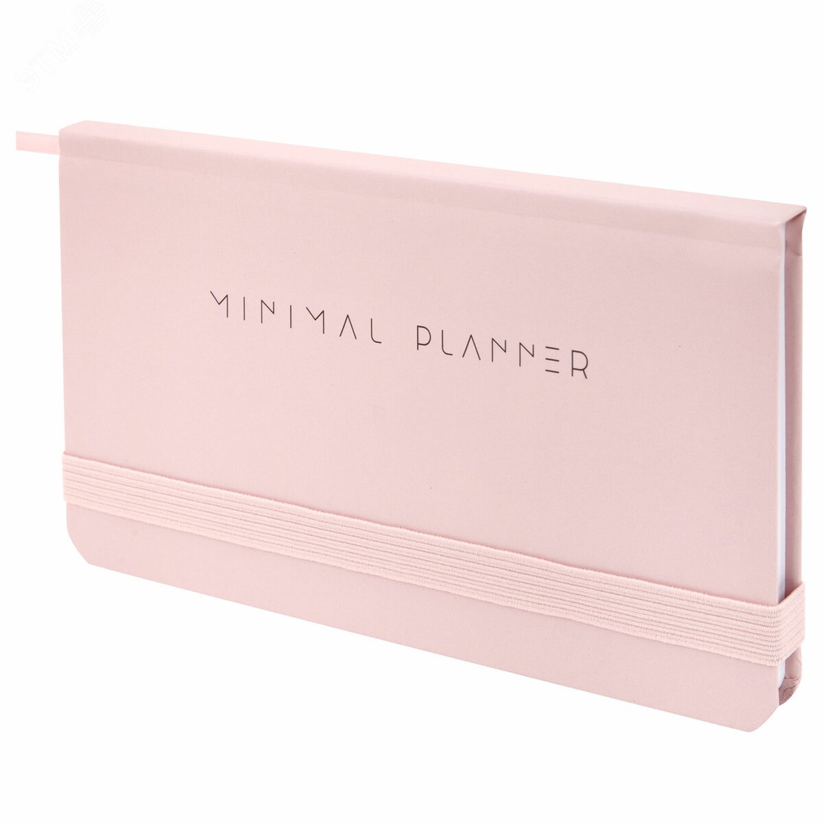 Изображение товара Еженедельник недатированный с резинкой 171х93 мм розового минимализма Brauberg