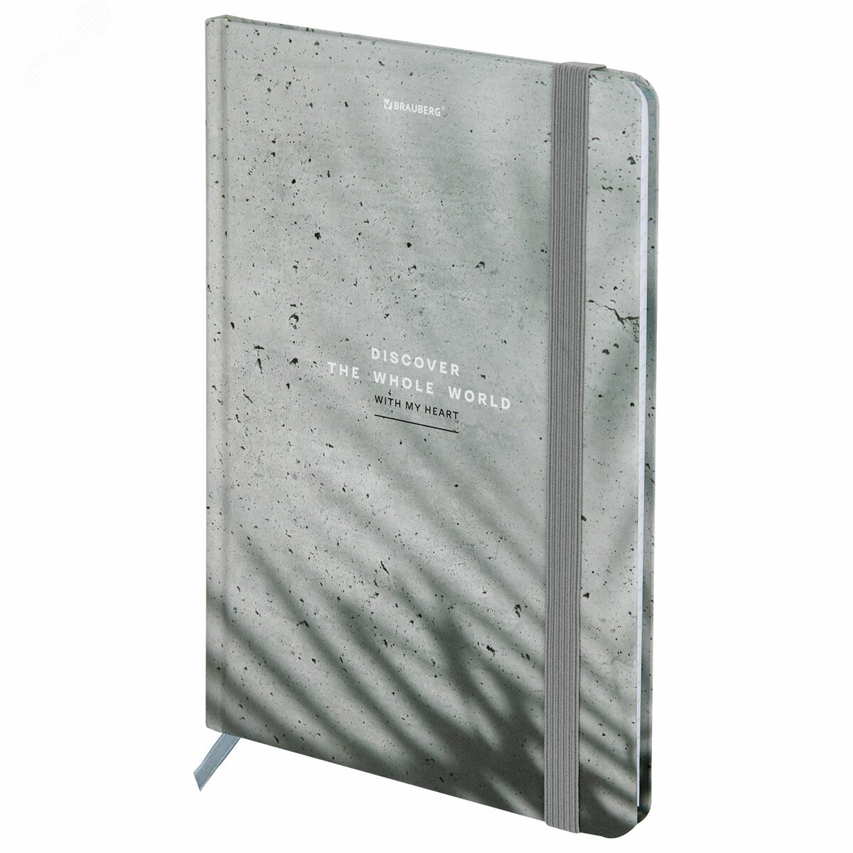 Изображение товара Блокнот с резинкой в клетку 96л А5 Тени BRAUBERG твердая обложка