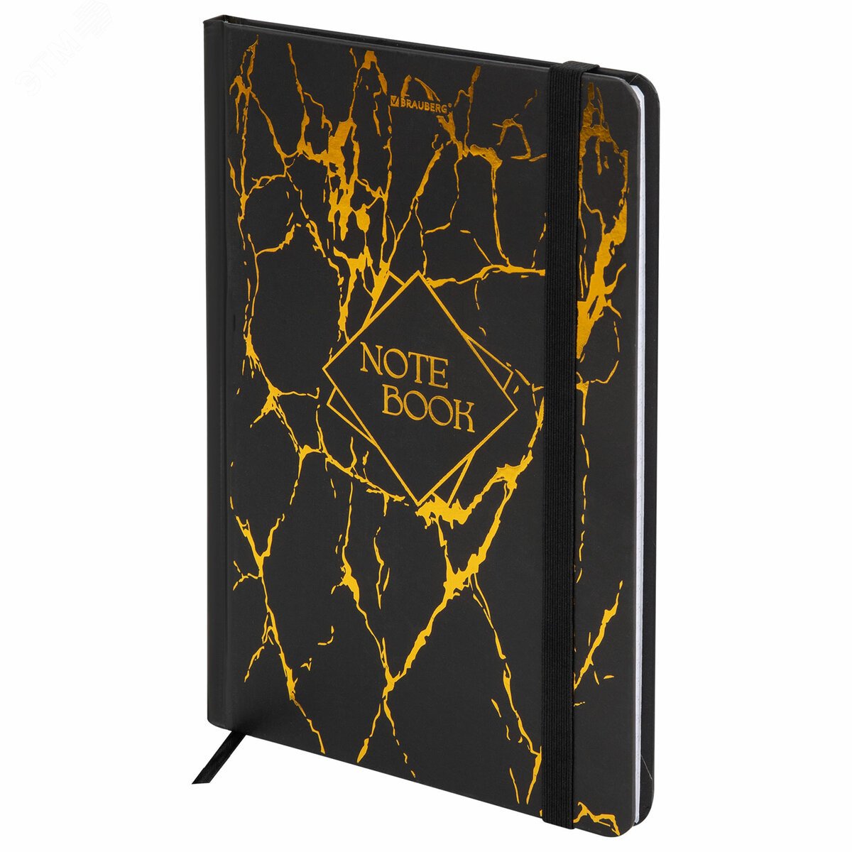 Изображение товара Блокнот с резинкой BRAUBERG 96л А5 Marble