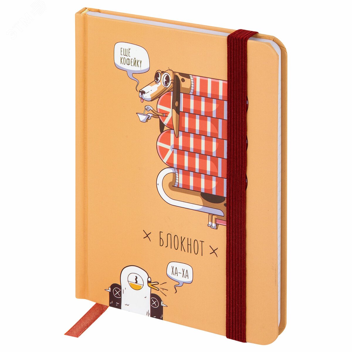 Изображение товара Блокнот с резинкой В клетку А6 96 листов твердая обложка BRAUBERG