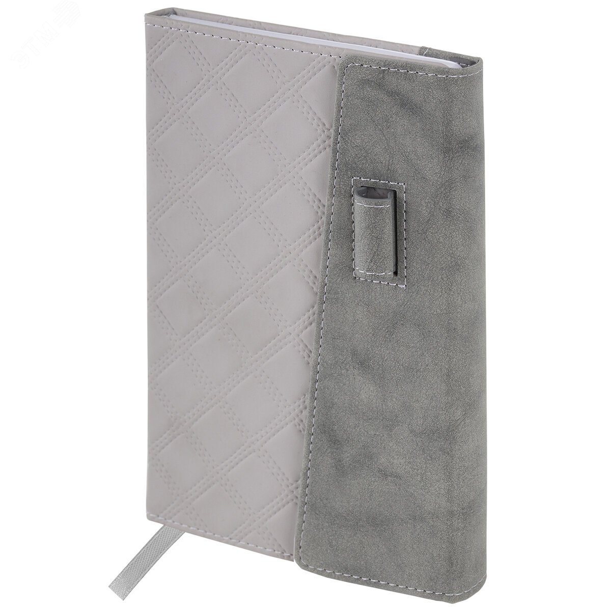 Изображение товара Недатированный ежедневник BRAUBERG Stitch А5 под кожу с магнитной застежкой