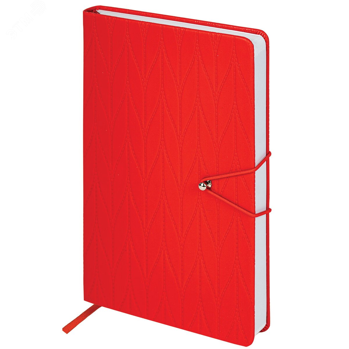Изображение товара Ежедневник недатированный А5 138 х 213мм, Braided, под кожу, гвоздик, 160 л, красный (шт)