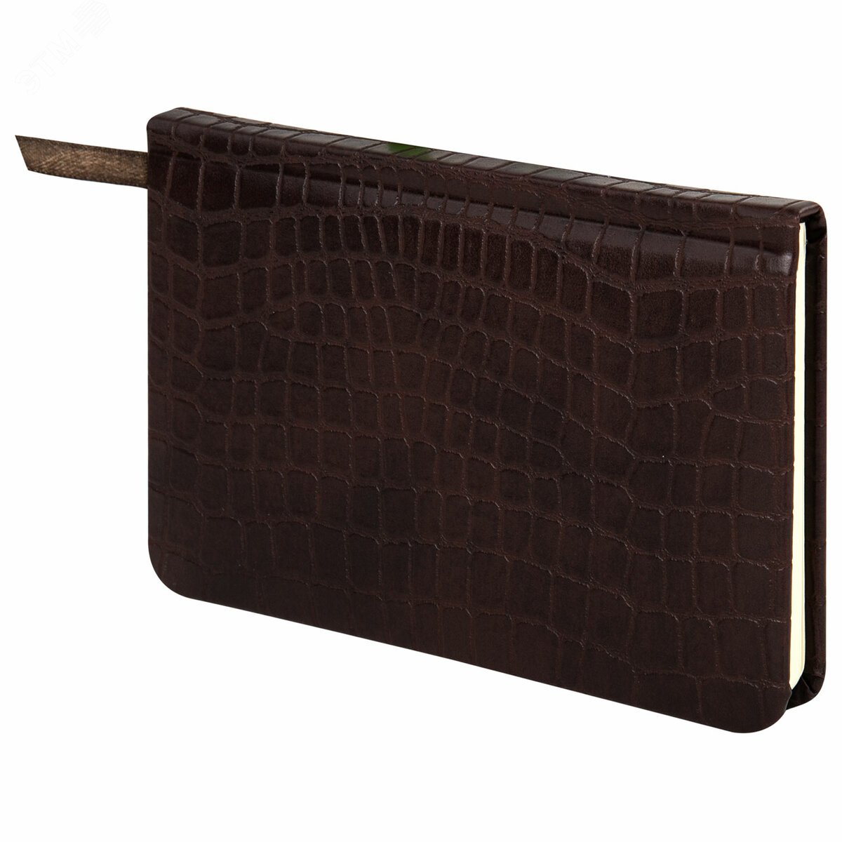 Изображение товара Еженедельник недатированный МАЛЫЙ ФОРМАТ 95х155мм А6 BRAUBERG Alligator под кожу, 64л, корич, 126183 (шт)