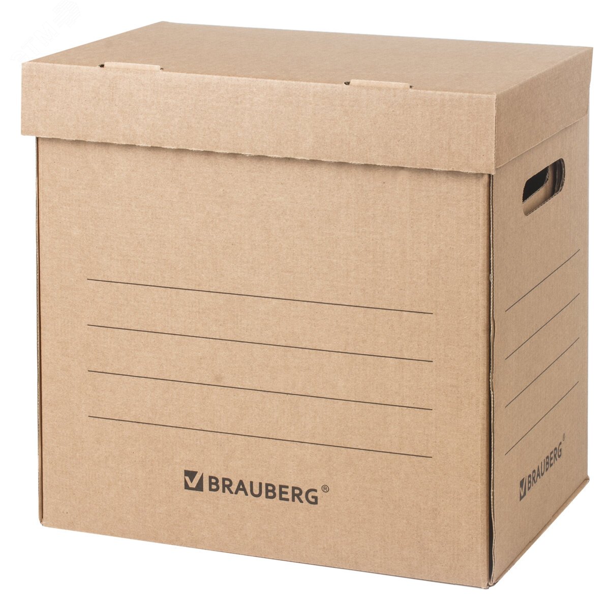 Изображение товара Короб архивный ''Делопроизводство'' (325х235х325 мм), с крышкой, гофрокартон, BRAUBERG (шт)