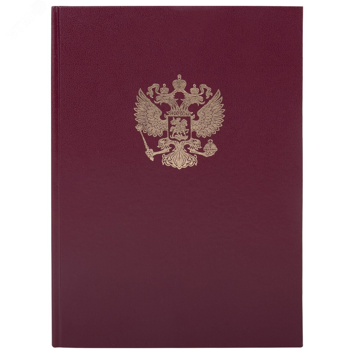 Изображение товара Книга учета 96л, клетка, твердая, бумвинил, офсет, герб, А4 200х290мм, BRAUBERG, бордовая, 130276 (шт)