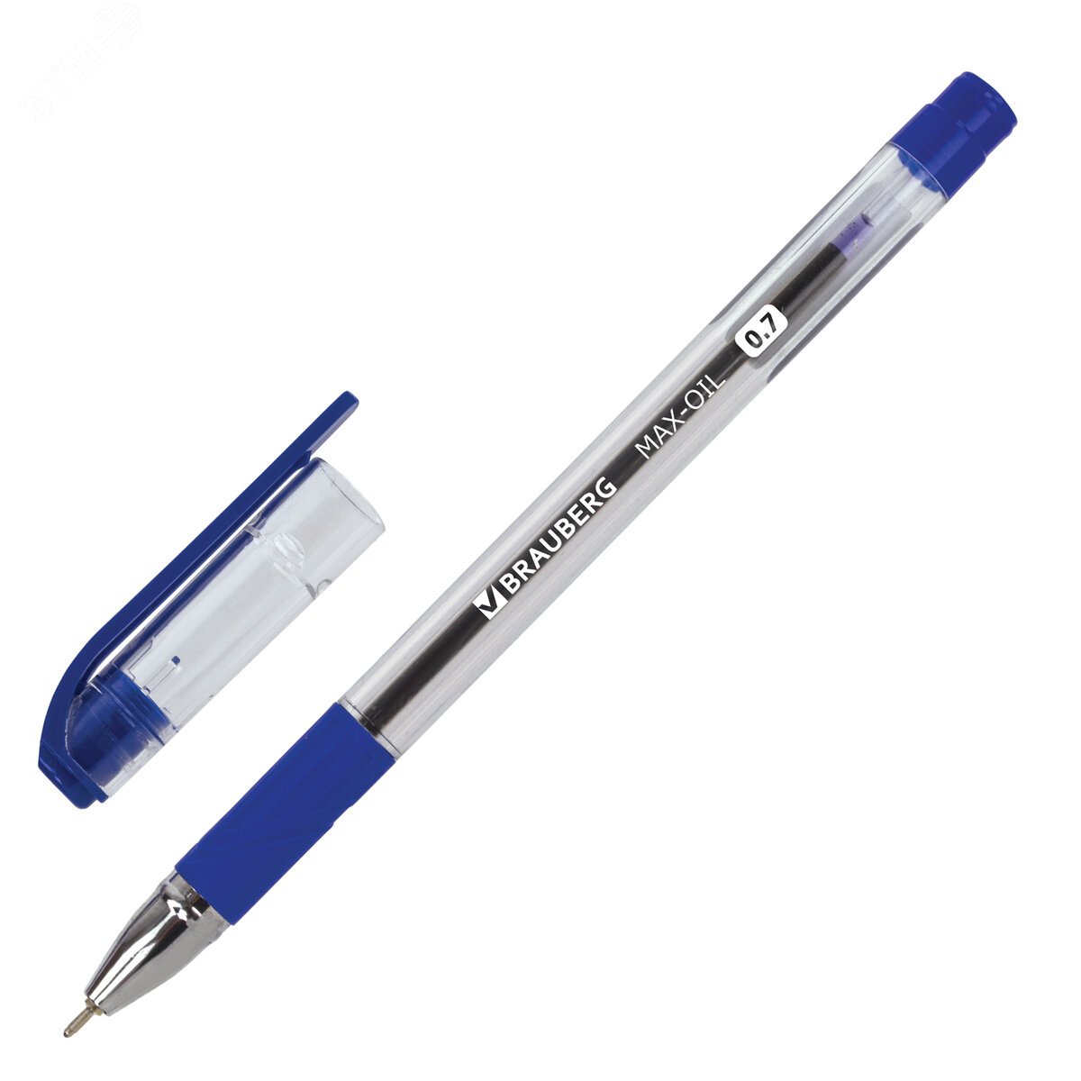 Изображение товара Ручка шариковая масляная с грипом BRAUBERG Max-Oil, синяя, игольч. узел 0,7 мм, линия 0,35 мм (шт) Изображение товара Ручка шариковая масляная с грипом BRAUBERG Max-Oil, синяя, игольч. узел 0,7 мм, линия 0,35 мм (шт)
