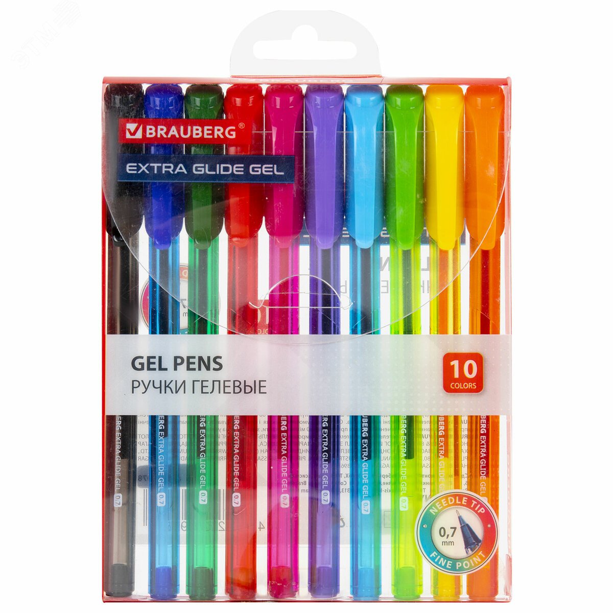 Изображение товара Ручки гелевые BRAUBERG ''Extra Glide Gel'', НАБОР 10 ЦВЕТОВ, трехгранные, игольчатый наконечник 0,7 мм, линия 0,5 мм, 144079 (шт) Изображение товара Ручки гелевые BRAUBERG ''Extra Glide Gel'', НАБОР 10 ЦВЕТОВ, трехгранные, игольчатый наконечник 0,7 мм, линия 0,5 мм, 144079 (шт)