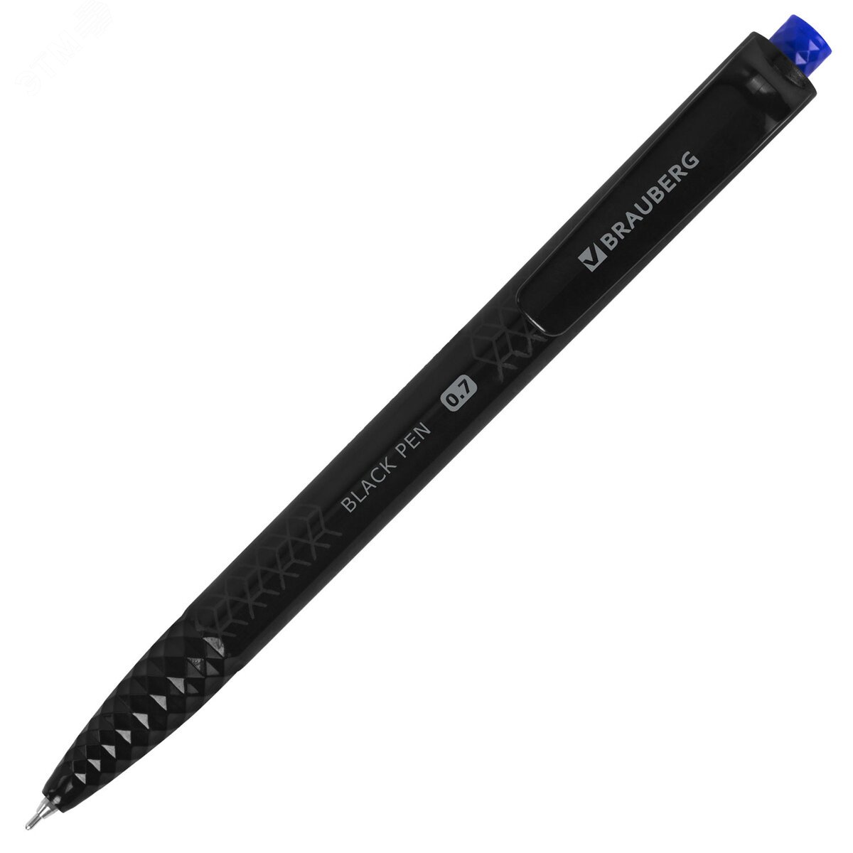 Изображение товара Ручка масляная автоматическая BRG BLACK PEN RT линия 0,35 мм синяя (шт)