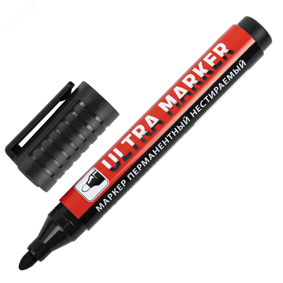 Изображение товара Маркер перманентный ULTRA MARKER 3,5 мм с клипом черный (шт)