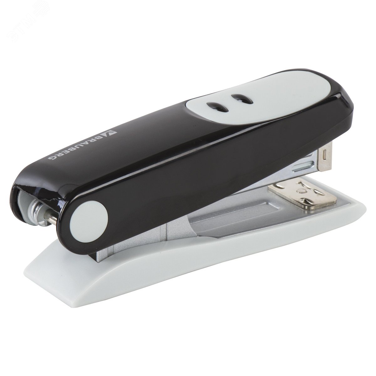 Изображение товара Настольный степлер BRAUBERG Germanium до 20 листов, черный, гарантия 5 лет