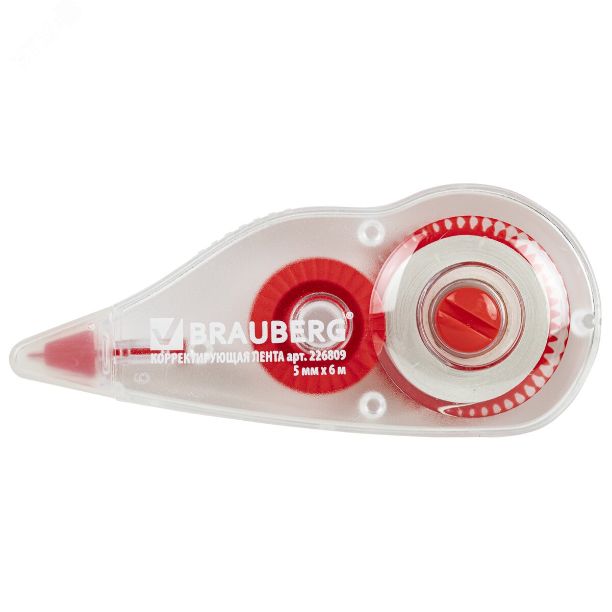 Изображение товара Корректирующая лента BRAUBERG 5мм х 6м корпус красный